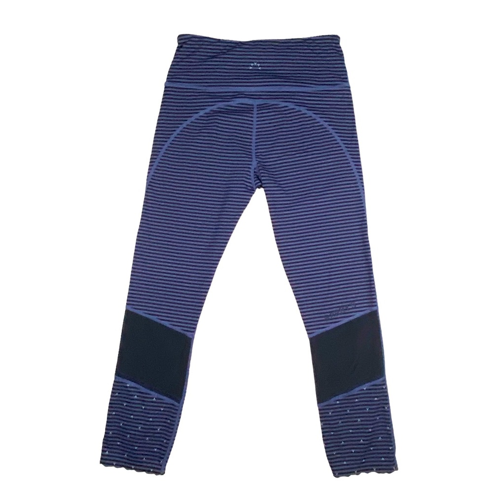 Varley Barry’s Gym Purple and Black Stripe Legging Tight L